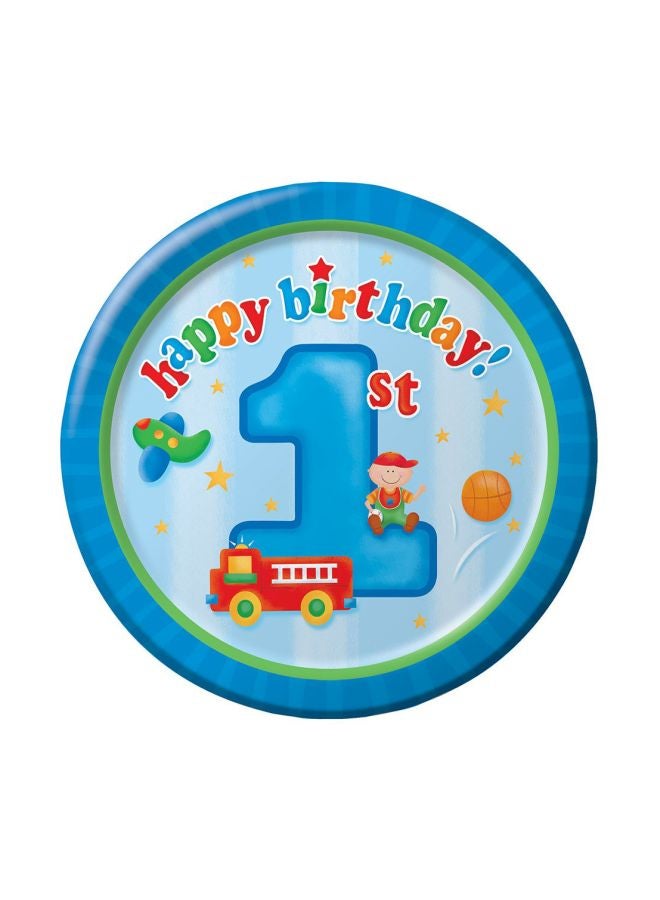 كرييتف كونفيرتينج مجموعة أطباق ورقية للعشاء مزينة بطبعة مكونة من 8 قطع طراز 429749 9بوصة