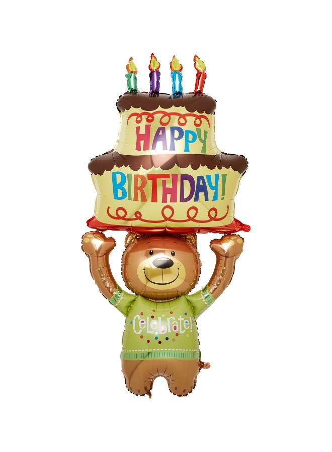 Burton & Burton Teddy Bear And Cake Shaped Birthday Party Foil Balloon 7738536 60inch