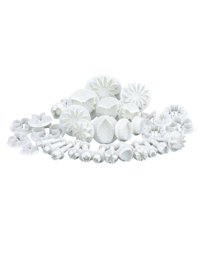 33-Piece Fondant Cake Decorating Cutter Set White - Image 2