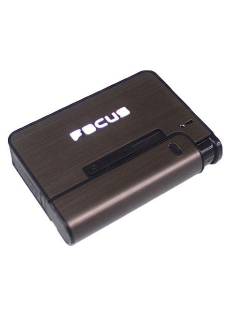 2-In-1 Automatic Ejection Dispenser Case With Lighter Brown/Black