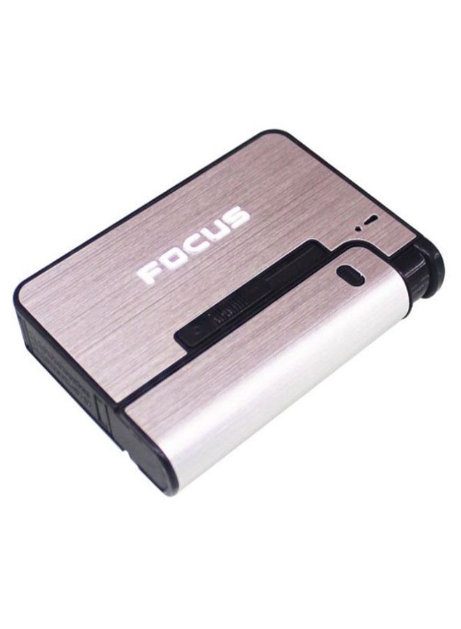 2-In-1 Automatic Ejection Dispenser Case With Lighter Rose Gold/Black