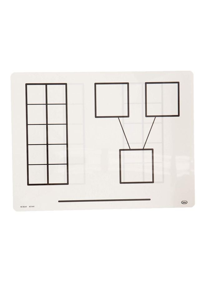 Didax 10-Piece Educational Write And Wipe Frame Mat 211441  - Image 1
