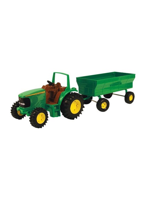 Tractor Toy With Flarebox Wagon Set 37163P Green 8inch