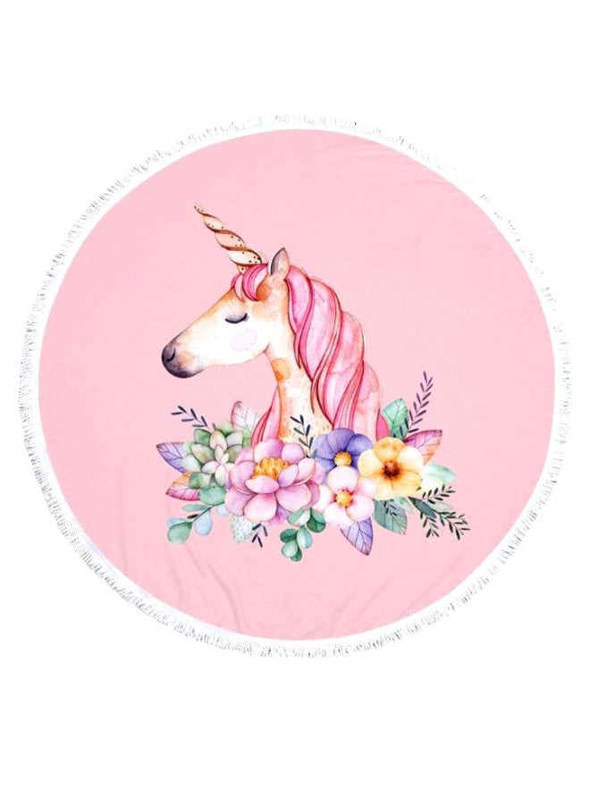 Unicorn Printed Beach Towel Multicolour 60inch