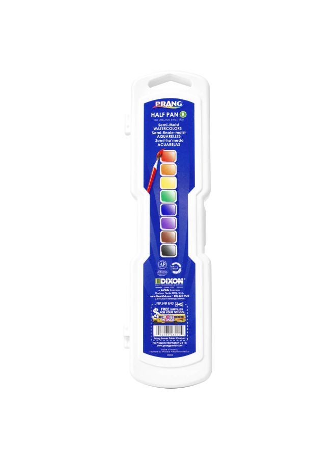 Prang 8-Piece Watercolor Paint Set With Brush And Lid 8000 Multicolour - Image 3