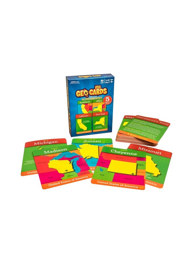 Geotoys Pack Of 50 USA Card Game - Image 1