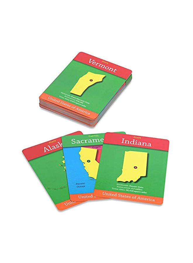 Geotoys Pack Of 50 USA Card Game - Image 2