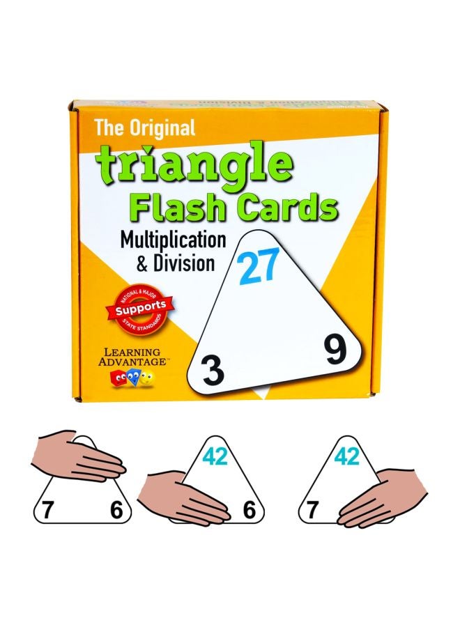 Learning Advantage - The Original Triangle Flash Cards With Multiplication And Division 4552 - Image 1