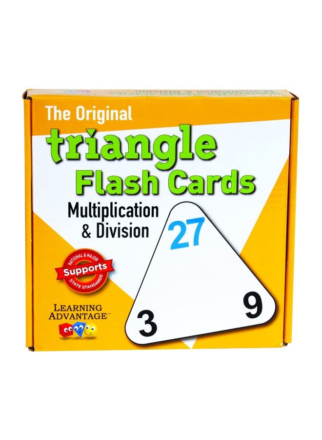 Learning Advantage - The Original Triangle Flash Cards With Multiplication And Division 4552 - Image 1
