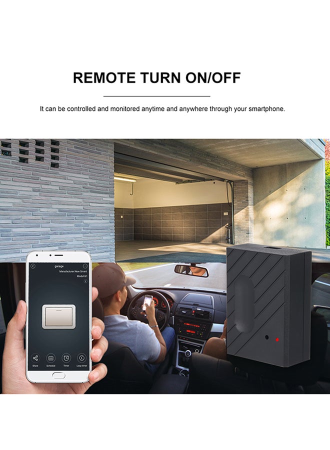 Wi-Fi Smart Switch Garage Door Controller Black 15.3x4x11cm - Image 3