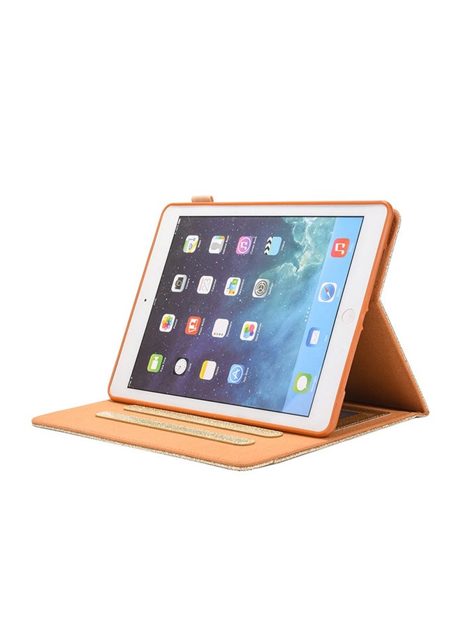 Glitter Powder Horizontal Flip Leather Case With Holder And Card Slot And Photo Frame And Wallet For Apple iPad 10.2 inch Gold  - Image 3