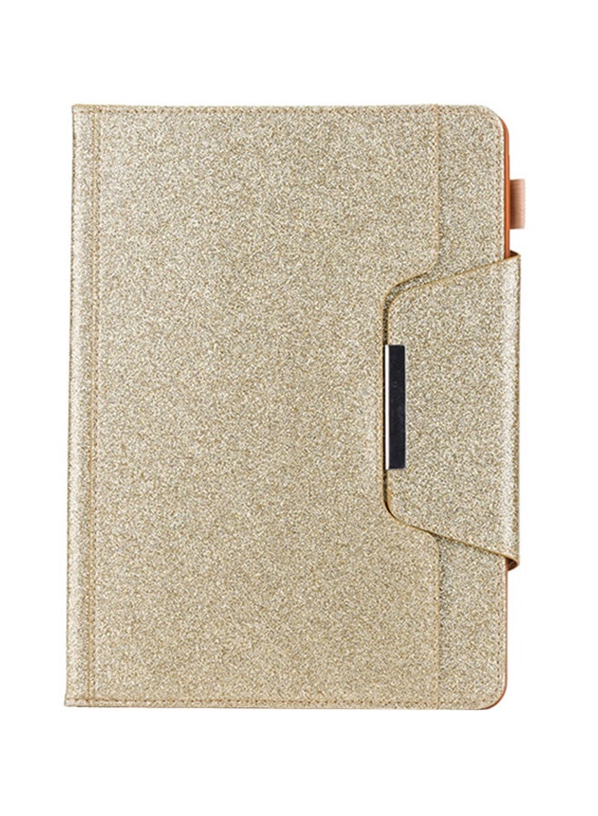 Glitter Powder Horizontal Flip Leather Case With Holder And Card Slot And Photo Frame And Wallet For Apple iPad 10.2 inch Gold  - Image 1