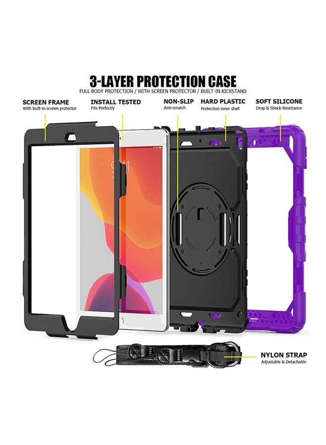 Shockproof Colorful Silica Gel + PC Protective Cover For Apple iPad10.2 inch Purple - Image 4