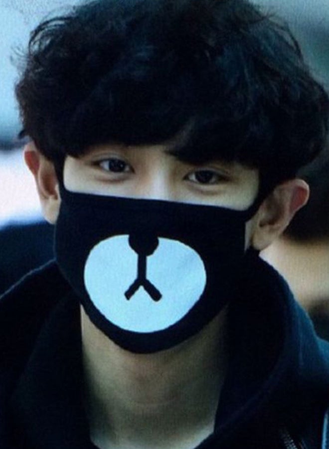 قناع وجه من القطن برسمة فم دب - Image 2