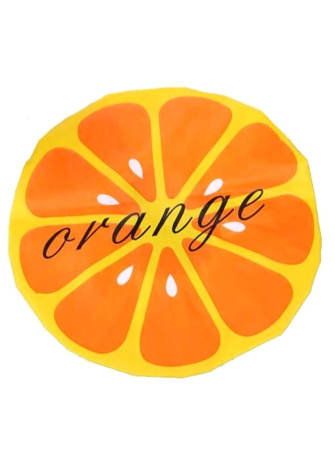 Fruit Pattern Waterproof Shower Cap Yellow/Orange - Image 1