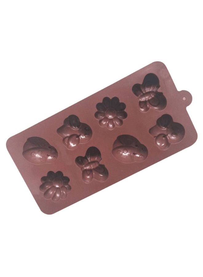 8-Cavity Butterfly Insect Shaped Baking Mould Brown - Image 2