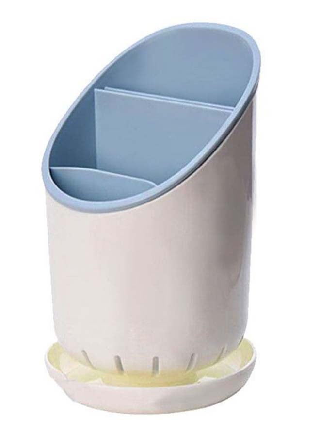 Chopsticks Storage Holder Tube White/Blue 19 x 12.2cm - Image 1