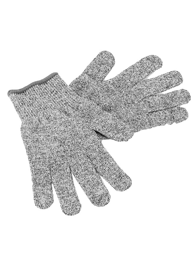 Pair Of Cut-Resistant Kitchen Protection Gloves Grey One Size  - Image 1