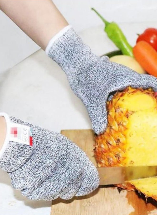Pair Of Cut-Resistant Kitchen Protection Gloves Grey L  - Image 2