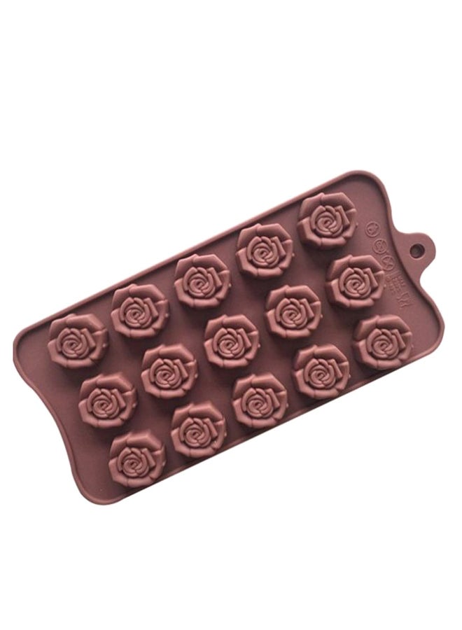 قالب بتصميم وردة مكون من 15 تجويف بني 8.25 X 4.25بوصة - Image 2