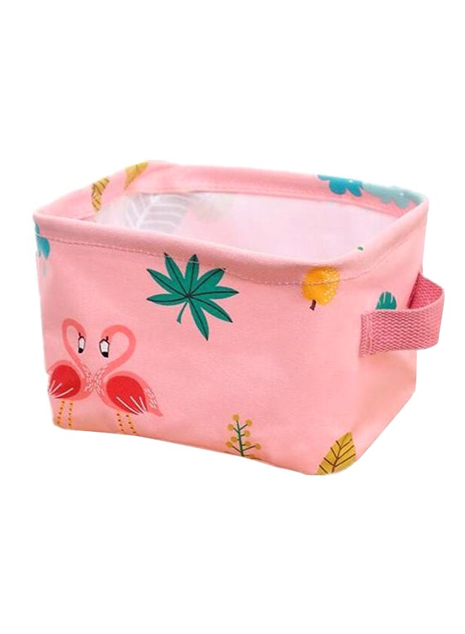 Stylish Flamingo Printed Storage Basket multicolour - Image 1