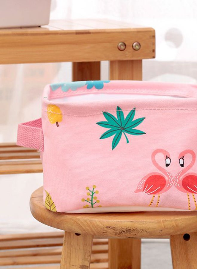 Stylish Flamingo Printed Storage Basket multicolour - Image 2