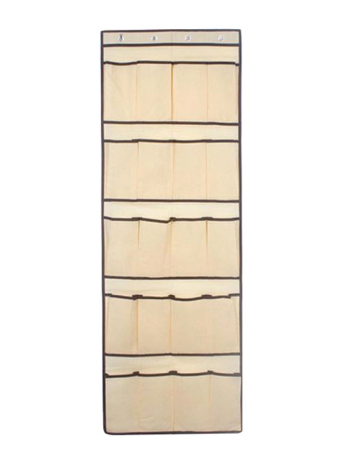 حقيبة لتخزين الأحذية تعلق على الحائط بيج 125 x 45سم - Image 1