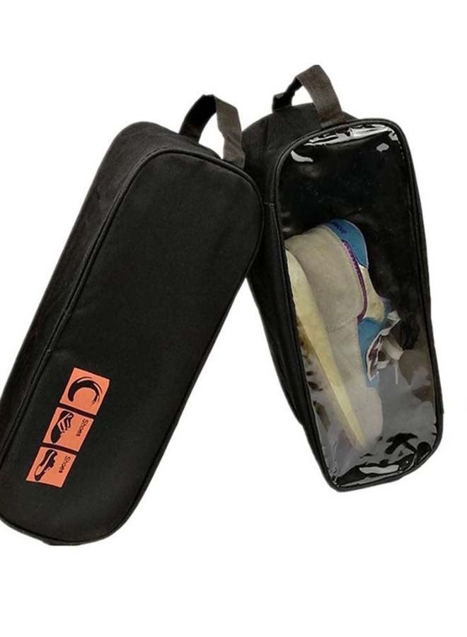 Waterproof Travel Shoe Bag Black/Clear  - Image 2