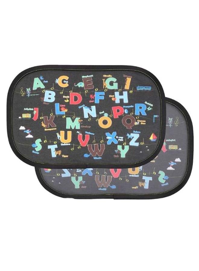 2-Piece Letter And Number Print Side Sunshade Set - Image 2