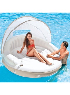 INTEX Inflatable Canopy Island Unique Designed Non-Toxic Sturdy Durability Pool Float 199x150cm  - Image 3