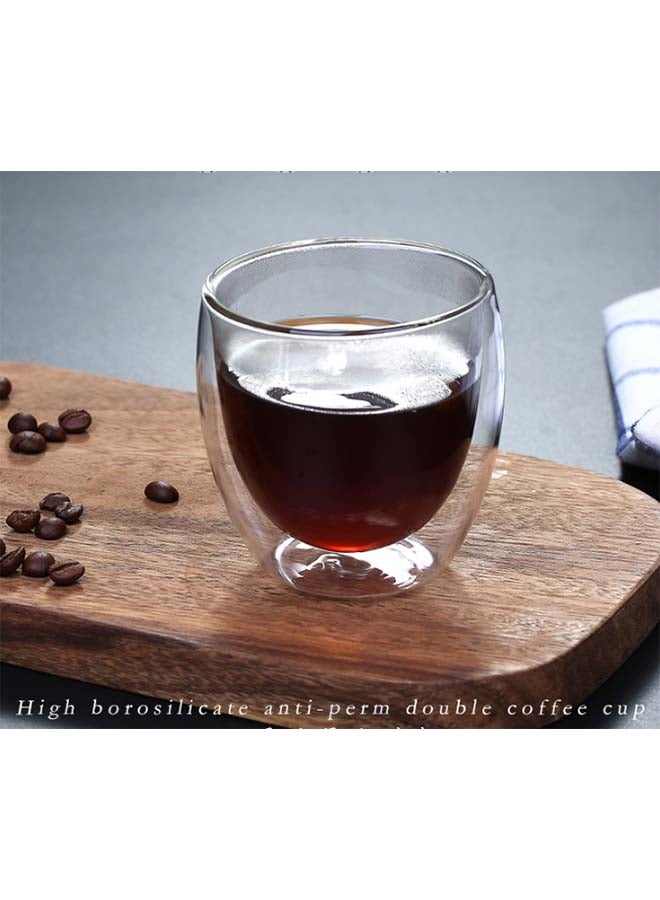 BLACKSTONE 4-Piece Double Wall Glass Tumbler Set Clear 250ml  - Image 3