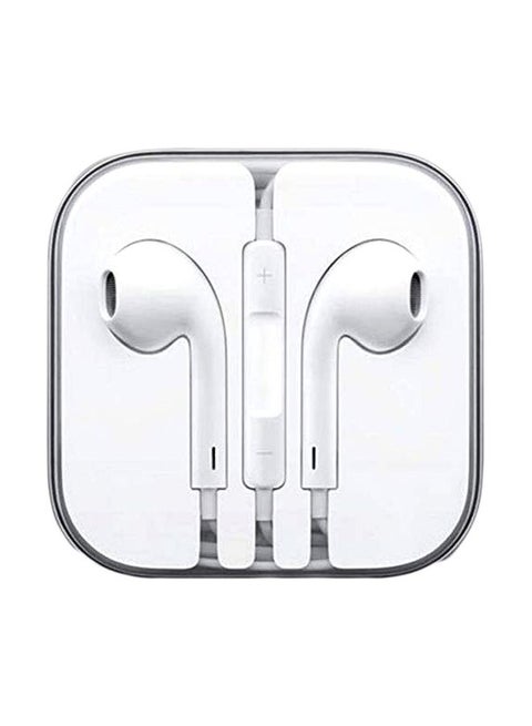 Wired In-Ear Headphones With Mic For Apple iPhone 5/5G White