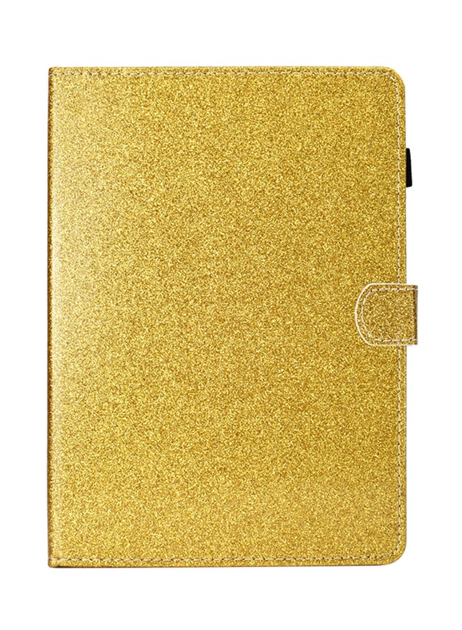 Varnish Glitter Powder Horizontal Flip Case Cover With Card Slots For Apple iPad Pro 9.7 Gold  - Image 1
