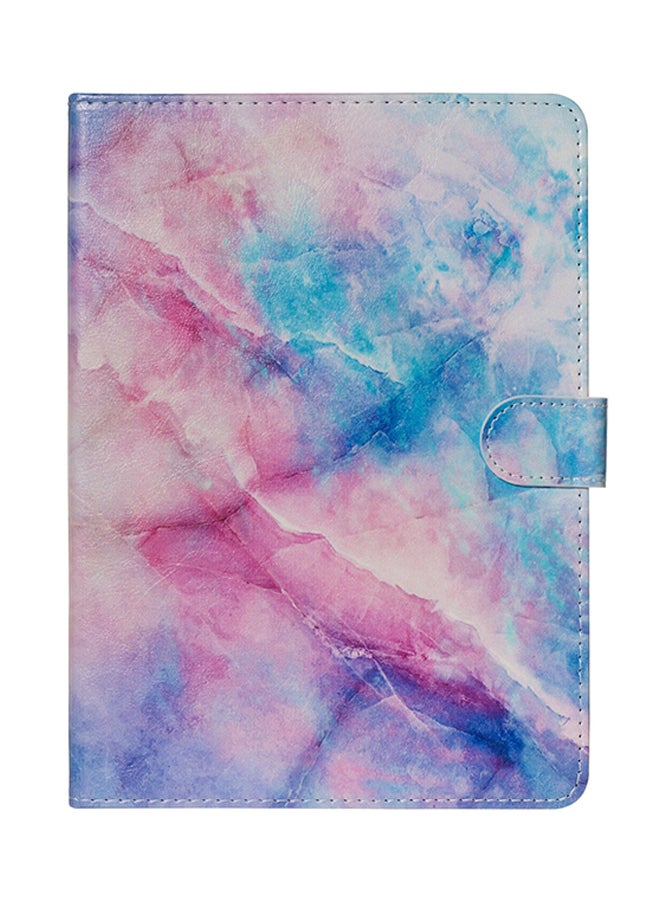 Colored Drawing Pattern Horizontal Flip PU Leather Case Cover With Holder & Card Slots For iPad mini 5 / 4 / 3 / 2 / 1 Pink Blue Marble  - Image 1