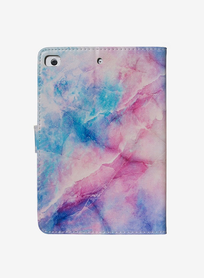 Colored Drawing Pattern Horizontal Flip PU Leather Case Cover With Holder & Card Slots For iPad mini 5 / 4 / 3 / 2 / 1 Pink Blue Marble  - Image 2