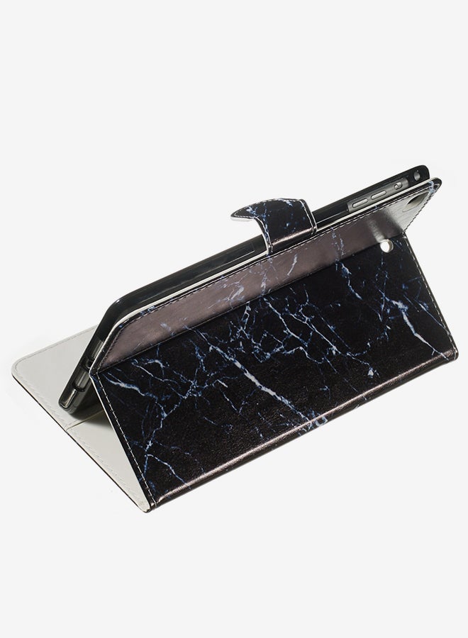 Colored Drawing Pattern Horizontal Flip PU Leather Case Cover With Holder & Card Slots For iPad mini 5 / 4 / 3 / 2 / 1 Black/Blue  - Image 4