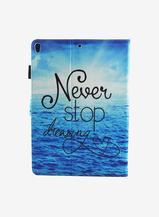 Never Stop Dreaming Pattern Flip Case Cover With Card Slots For Apple iPad Pro 10.5 inch Multicolour  - Image 2