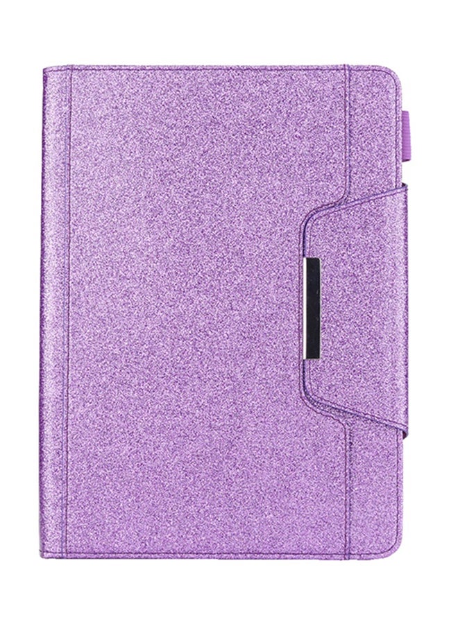 Glitter Powder Horizontal Flip Leather Case With Holder And Card Slot And Photo Frame And Wallet For Apple iPad 10.2 inch Purple - Image 1