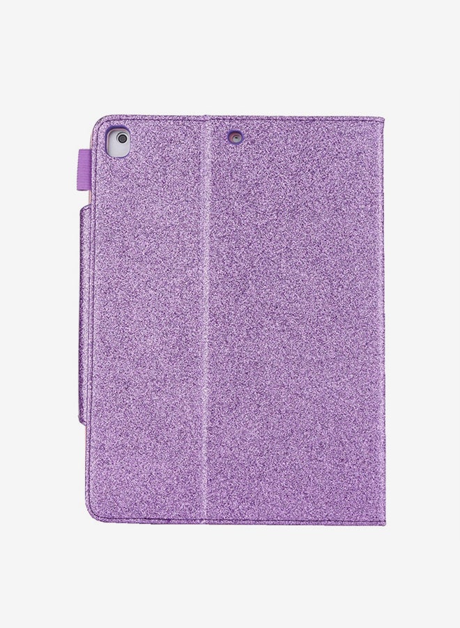 Glitter Powder Horizontal Flip Leather Case With Holder And Card Slot And Photo Frame And Wallet For Apple iPad 10.2 inch Purple - Image 2