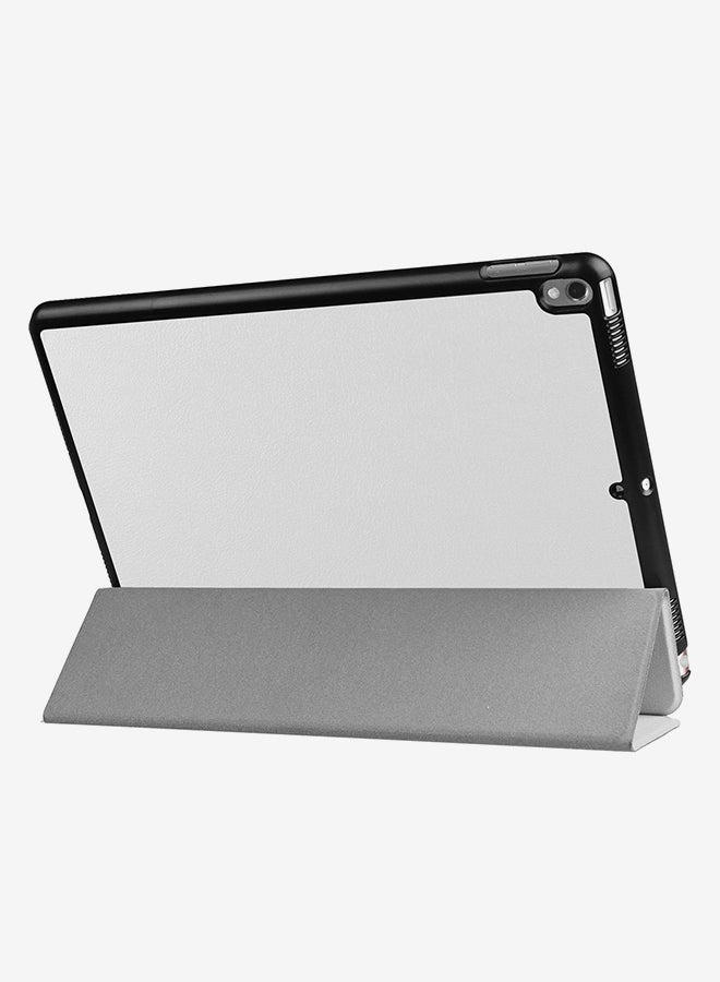 Litchi Texture 3-folding Flip Case Cover With Holder For Apple iPad Pro 10.5 inch White - Image 3