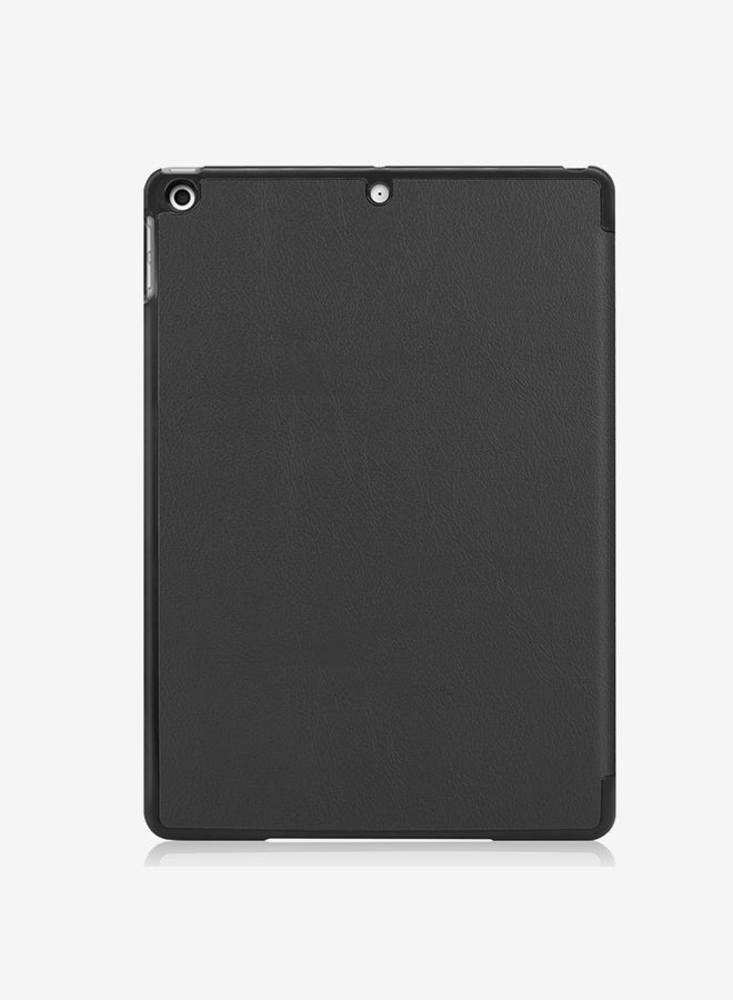 Custer Texture Horizontal Flip Smart PU Leather Case With Sleep/Wake-up Function And Three-folding Holder For Apple iPad 10.2 Black  - Image 2