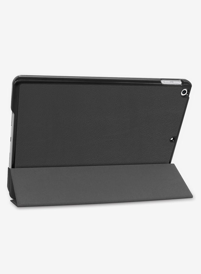 Custer Texture Horizontal Flip Smart PU Leather Case With Sleep/Wake-up Function And Three-folding Holder For Apple iPad 10.2 Black  - Image 4