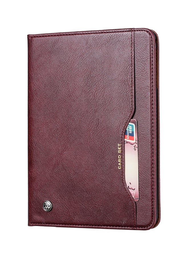Knead Skin Texture Horizontal Flip Leather Case With Photo Frame/Holder And Card Slots For Apple iPad 10.2 Wine Red  - Image 1