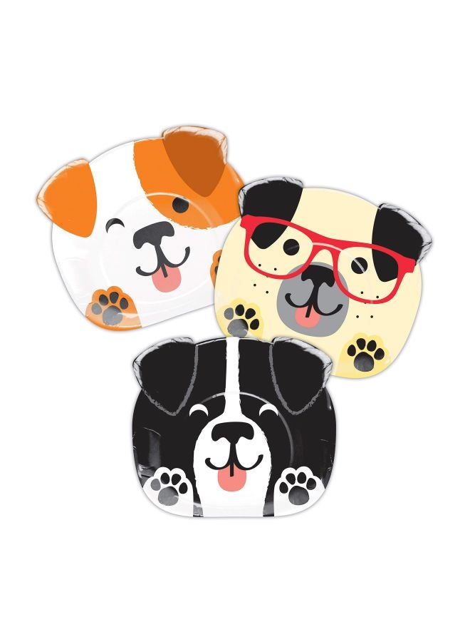 CREATIVE CONVERTING 24-Piece Dog Shaped Paper Plate 9inch - Image 1