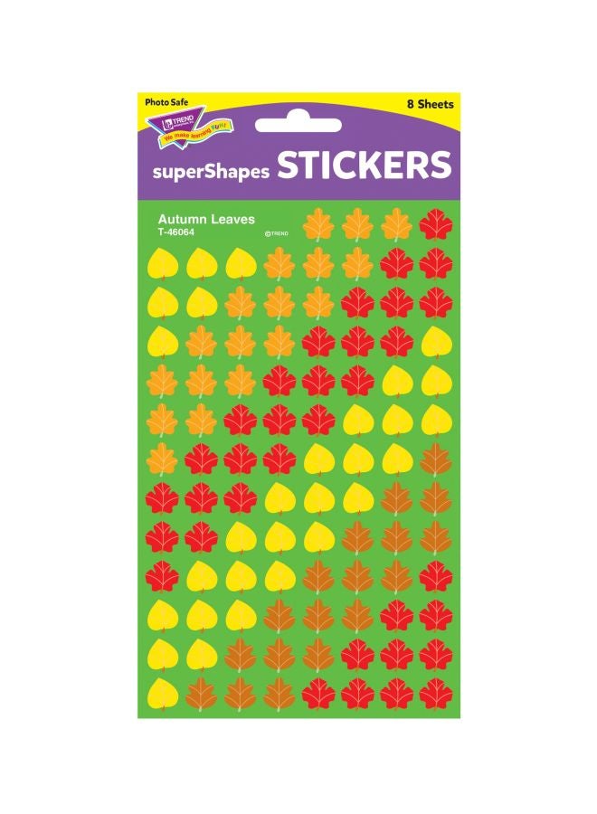 تريند إنتربرايزس إنك مجموعة ملصقات بتصميم أوراق الخريف بأشكال رائعة مكونة من 800 قطعة طراز T-46064 - Image 3