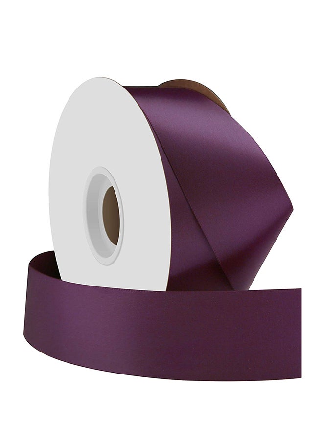 Offray Single Face Satin Ribbon Plum Purple - Image 2