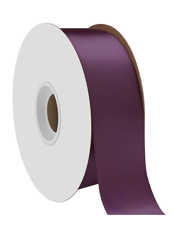 Offray Single Face Satin Ribbon Plum Purple - Image 1