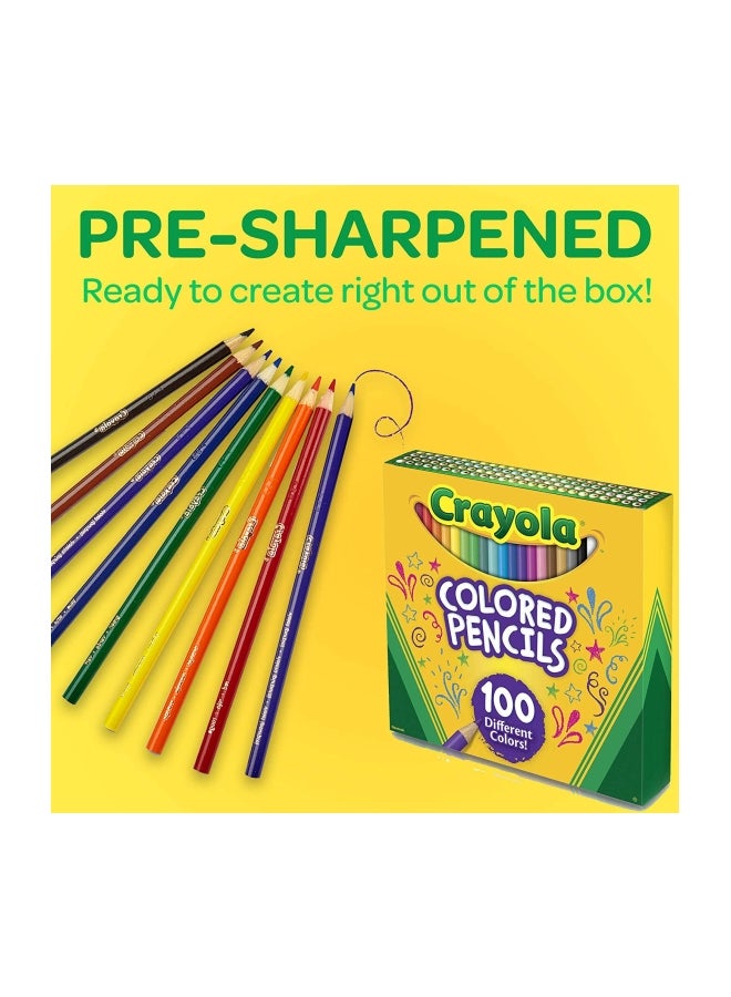Crayola - 100-Piece Sharpened Colored Pencils 68-8100 Red/Blue/Green - Image 1