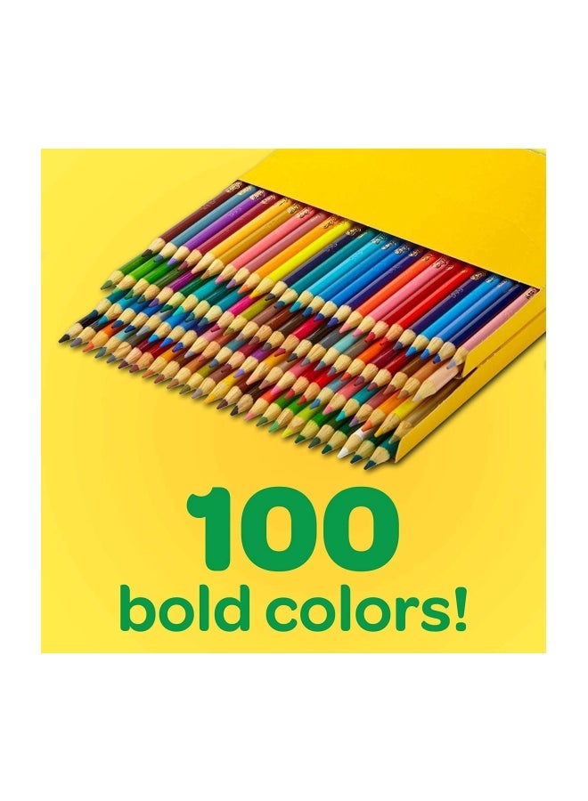 Crayola - 100-Piece Sharpened Colored Pencils 68-8100 Red/Blue/Green - Image 1