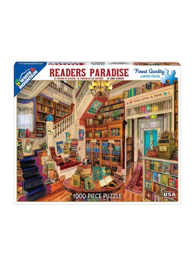 WHITE MOUNTAIN - 1000-Piece Readers Paradise Jigsaw Puzzle 1244 - Image 1